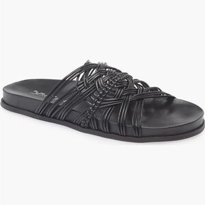 Jeffrey Campbell Intwined Slide Sandal in Black Size 9 NIB